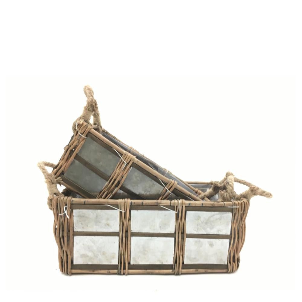 SET 2 CASSETTE RET. 2/MVIMINI/LATTA 35X18 H14,5 30,5X15 H13 CM