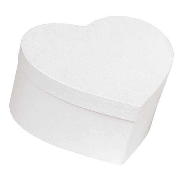 SCATOLA CUORE CARTONE 9,5X7,5 CM H.6,5 CM -HEART BOX- BIANCO SCATOLA CUORE CARTONE 9,5X7,5 CM H.6,5 CM -HEART BOX- BIANCO