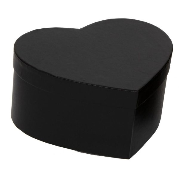 SCATOLA CUORE CARTONE 9,5X7,5 CM H.6,5 CM -HEART BOX- NERO SCATOLA CUORE CARTONE 9,5X7,5 CM H.6,5 CM -HEART BOX- NERO