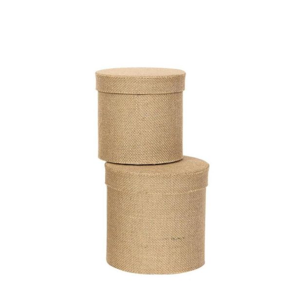 SET 3 SCATOLE JUTA D.13,7-17-20 CM H.13,7-17-20 CM NATURALE SET 3 SCATOLE JUTA D.13,7-17-20 CM H.13,7-17-20 CM NATURALE