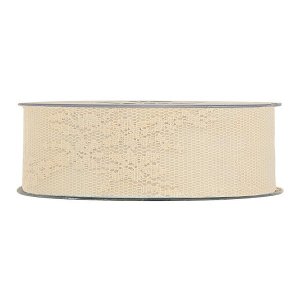 NASTRO PIZZO 25MM 15MT -ALBERTINE- CREMA NASTRO PIZZO 25MM 15MT -ALBERTINE- CREMA