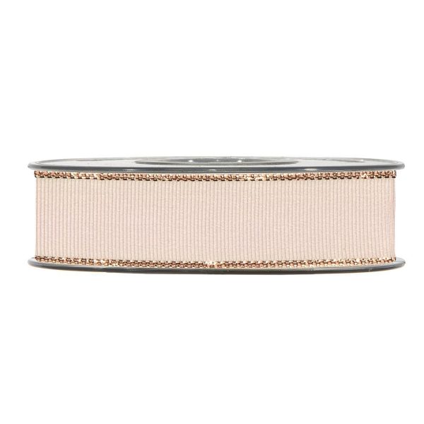 NASTRO GROS GRAIN 25MM 20MT BEIGE/ORO NASTRO GROS GRAIN 25MM 20MT BEIGE/ORO