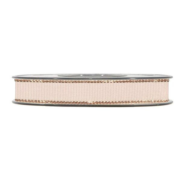 NASTRO GROS GRAIN 15MM 20MT BEIGE/ORO