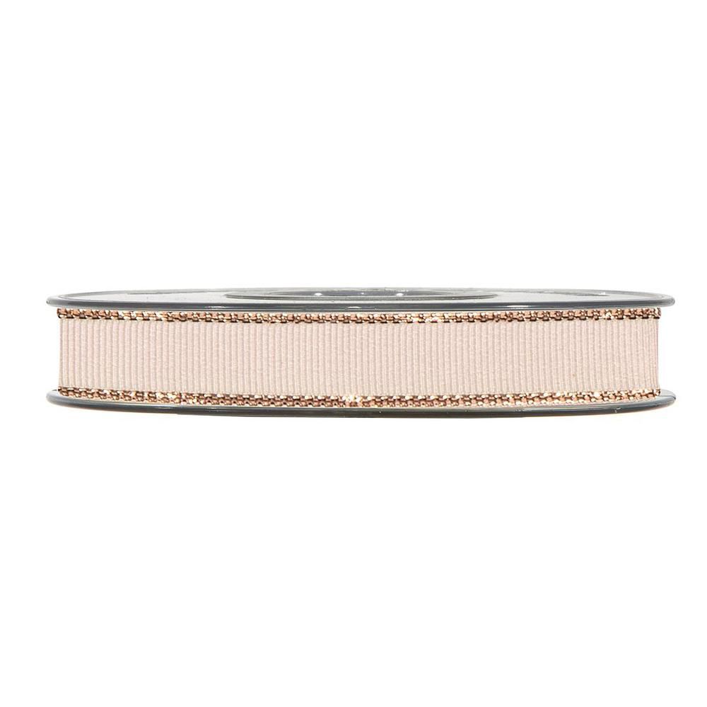 NASTRO GROS GRAIN 15MM 20MT BEIGE/ORO NASTRO GROS GRAIN 15MM 20MT BEIGE/ORO