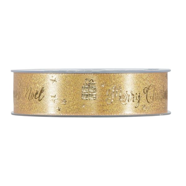 NASTRO SATIN -GREETINGS- 25MM 20MT ORO NASTRO SATIN -GREETINGS- 25MM 20MT ORO