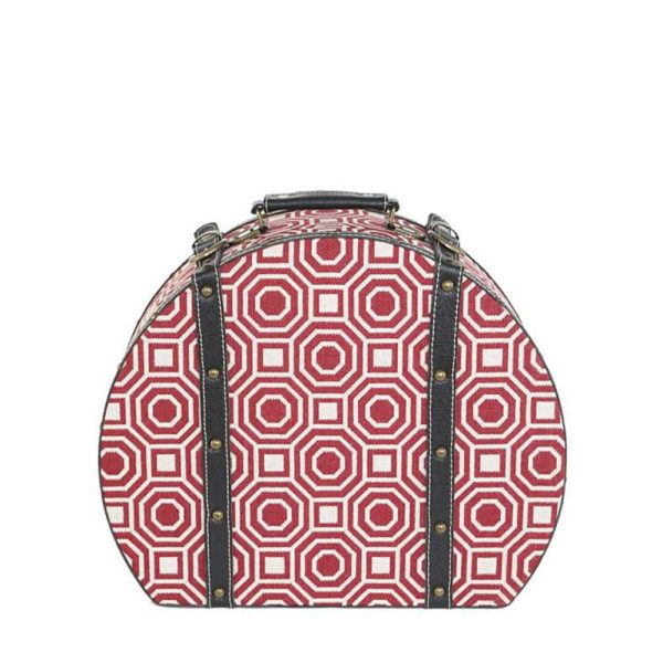 VALIGIA 40X33CM H.17 CMROSSO/BIANCO VALIGIA 40X33CM H.17 CMROSSO/BIANCO