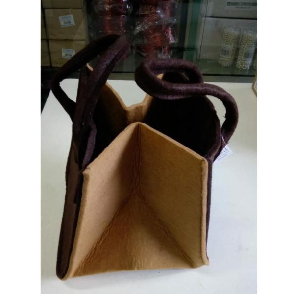 BORSA FELTRO QUAD.25X25X25 BIC.MARRONE CHIARO/SCURO BORSA FELTRO QUAD.25X25X25 BIC.MARRONE CHIARO/SCURO