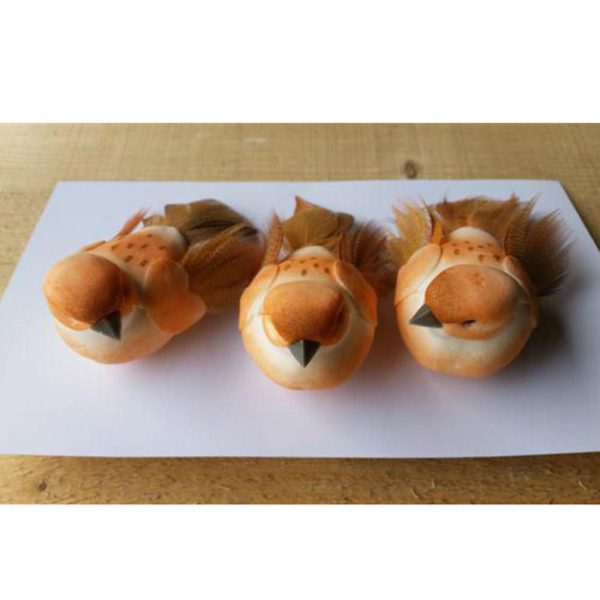 SET 6 UCCELLINI C/CLIP 9,5 CM ORANGE SET 6 UCCELLINI C/CLIP 9,5 CM ORANGE