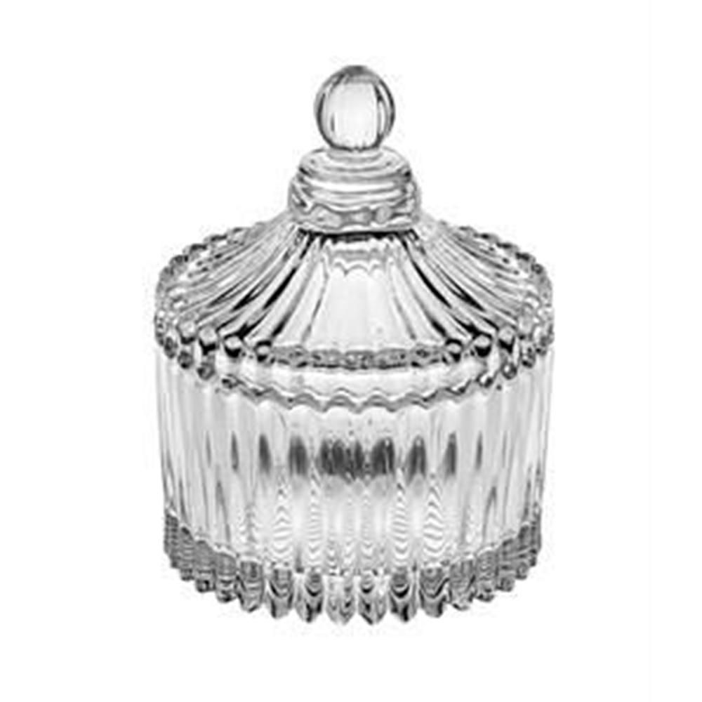 CONFETTIERA VETRO C/COPERCHIO D.6,5 CM H.9 CM CONFETTIERA VETRO C/COPERCHIO D.6,5 CM H.9 CM