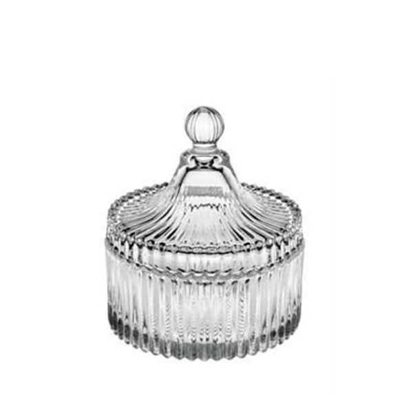 CONFETTIERA VETRO C/COPERCHIO D.10,5 CM H.12,5 CM CONFETTIERA VETRO C/COPERCHIO D.10,5 CM H.12,5 CM