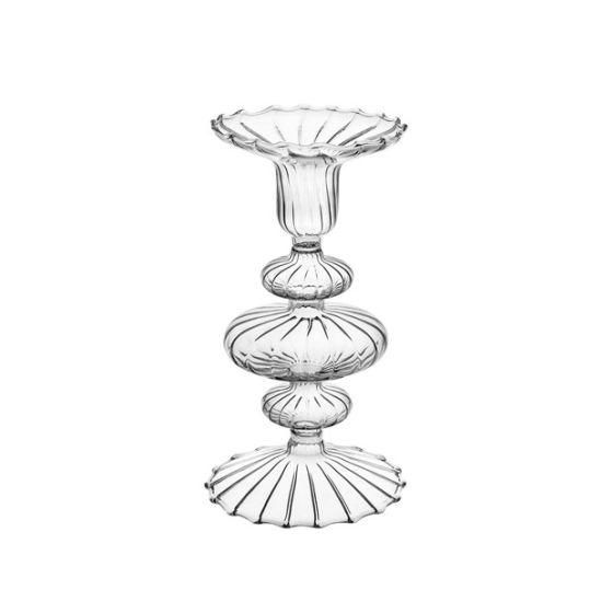 CANDELIERE VETRO D.9 CMH.16,5 CM CANDELIERE VETRO D.9 CMH.16,5 CM