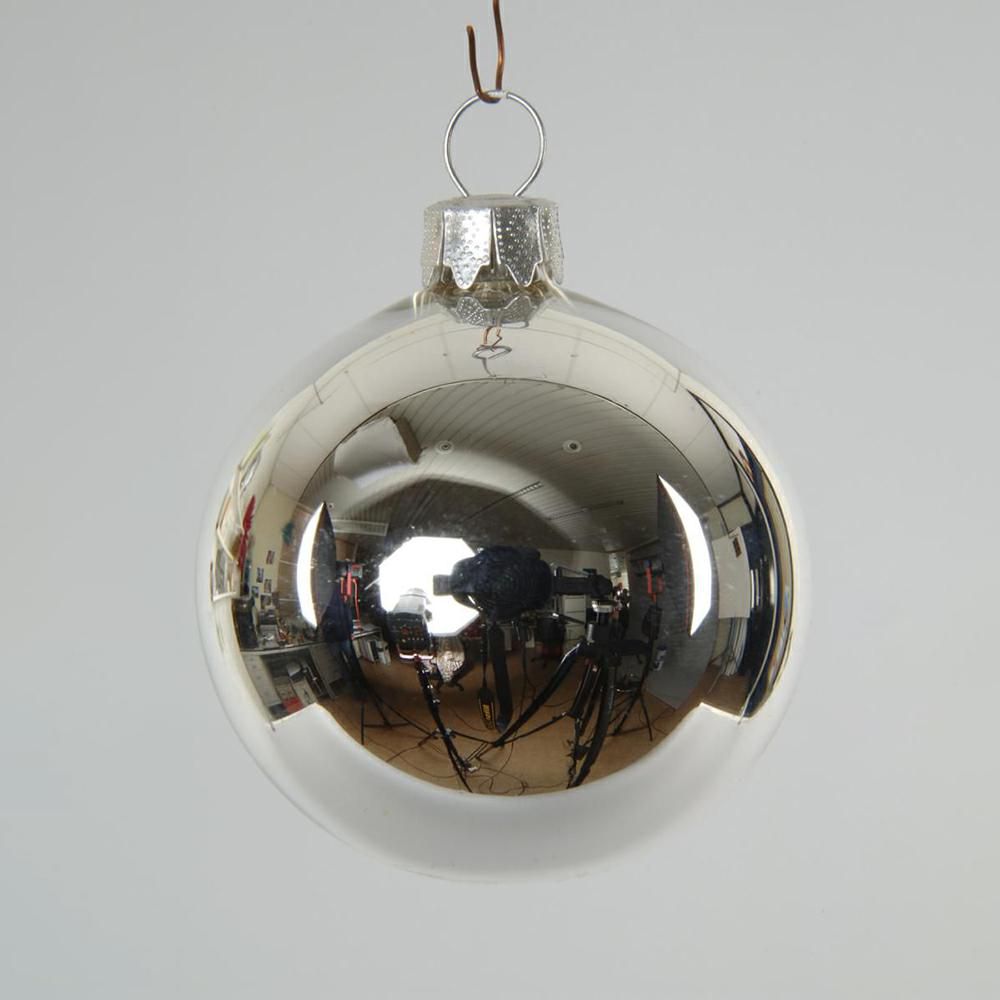 SET 12 SFERE VETRO MM.60 ARGENTO LUCIDO SET 12 SFERE VETRO MM.60 ARGENTO LUCIDO