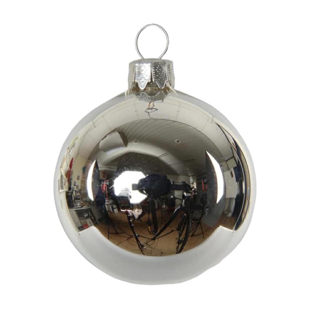 SET 6 SFERE VETRO MM.80LUC. ARGENTO SET 6 SFERE VETRO MM.80LUC. ARGENTO