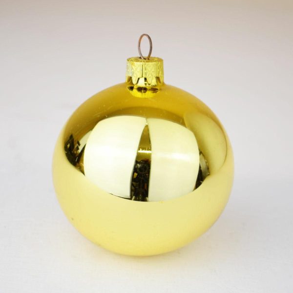 SET 12 SFERE VETRO MM.70 ORO LUCIDO