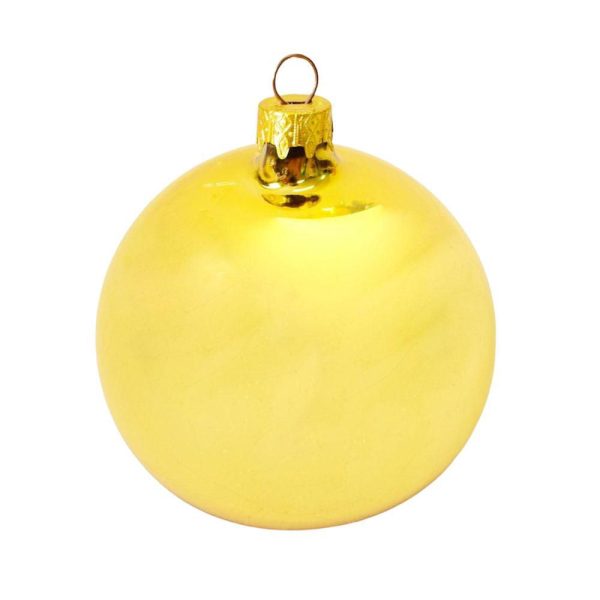 SET 6 SFERE VETRO MM.80LUC. ORO