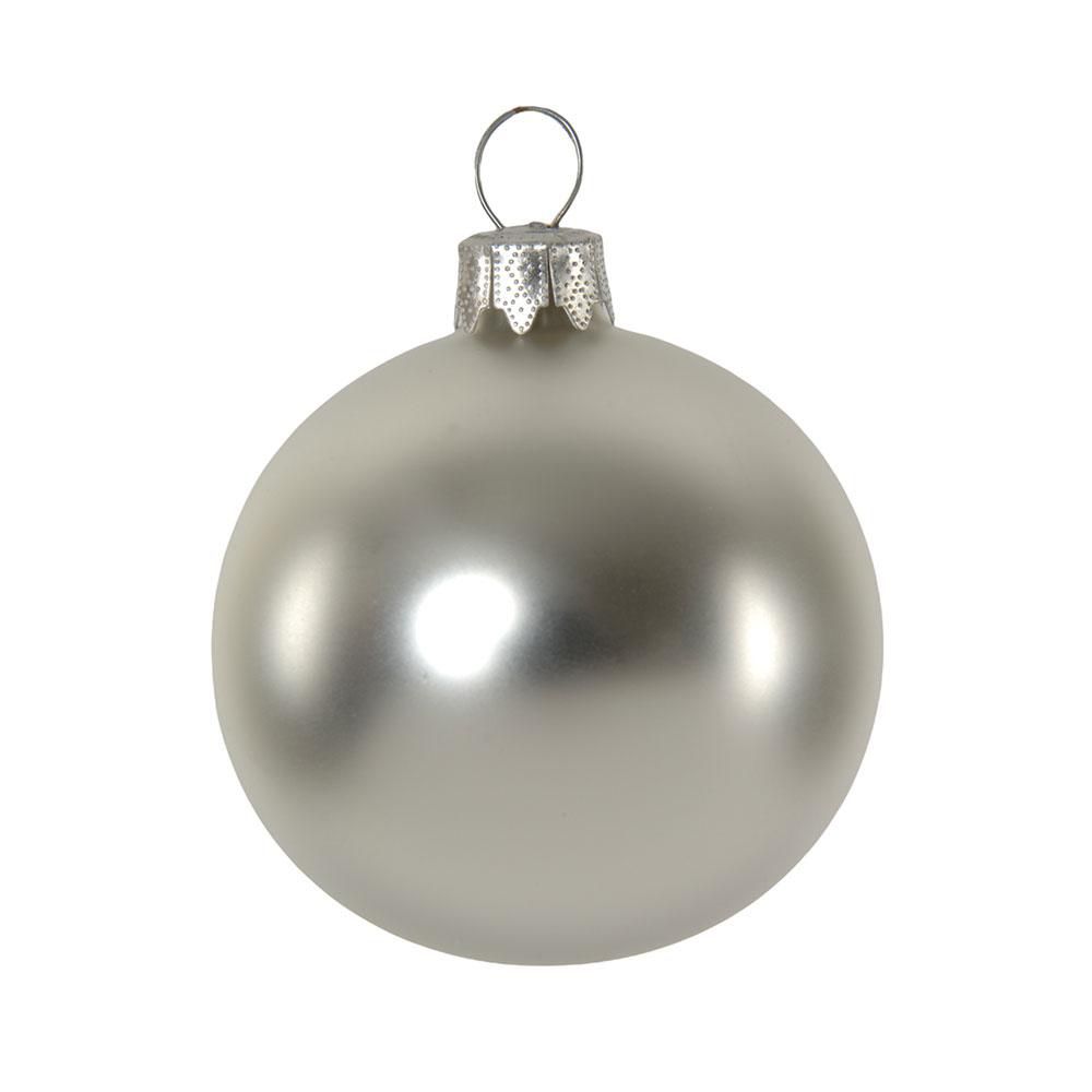 SET 6 SFERE VETRO MM.80SAT. ARGENTO SET 6 SFERE VETRO MM.80SAT. ARGENTO