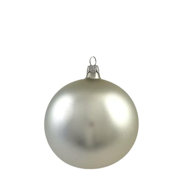 SET 4 SFERE VETRO MM.100 ARGENTO SATINATO SET 4 SFERE VETRO MM.100 ARGENTO SATINATO