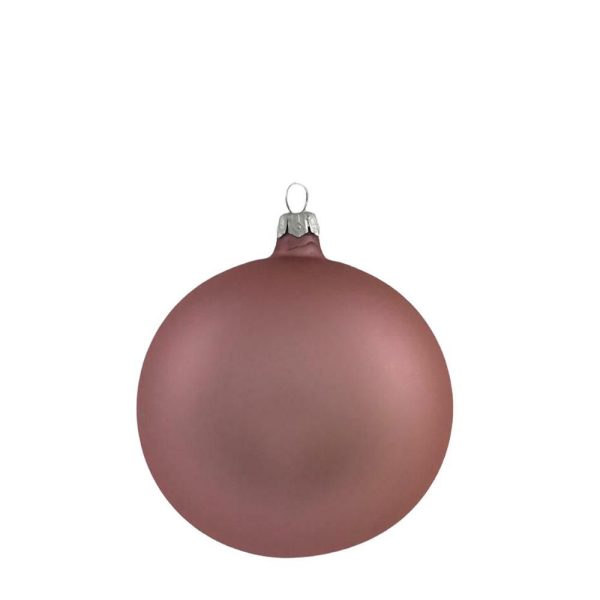 SET 4 SFERE VETRO MM.100 ROSA ANTICO SATINATO SET 4 SFERE VETRO MM.100 ROSA ANTICO SATINATO