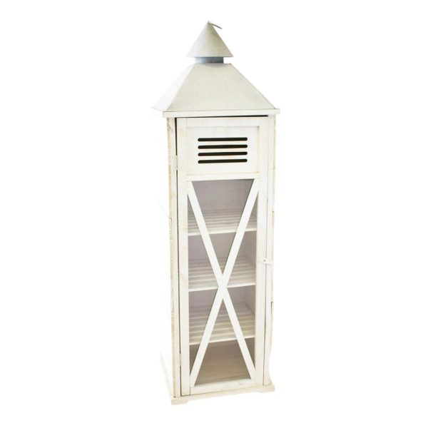 CABINA LANTERNA LEGNO 32X32X110 BIANCO CABINA LANTERNA LEGNO 32X32X110 BIANCO