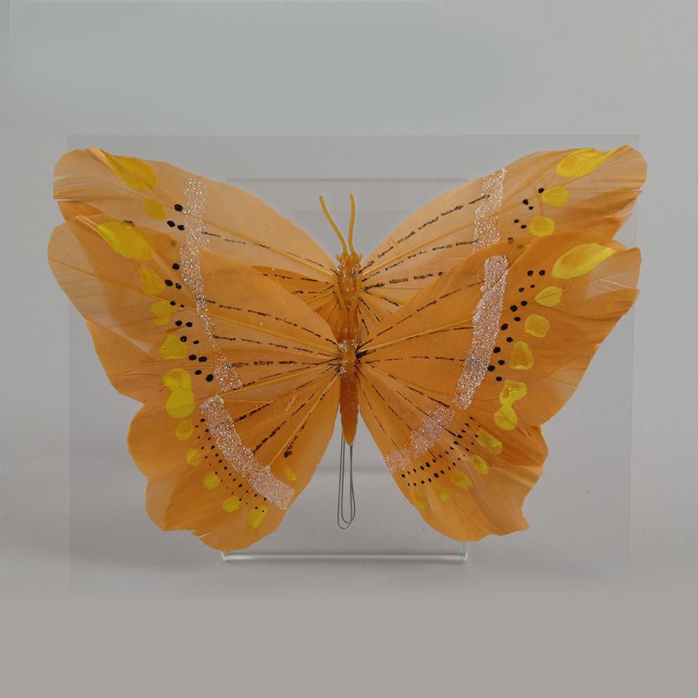 FARFALLA PIUME PICK PZ.2 CM.15X8 ARANCIO FARFALLA PIUME PICK PZ.2 CM.15X8 ARANCIO