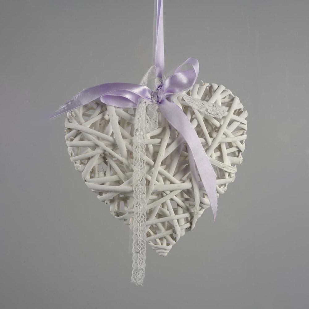 CUORE SALICE D.20 CM D/APPENDERE BIANCO C/F PORPORA CUORE SALICE D.20 CM D/APPENDERE BIANCO C/F PORPORA
