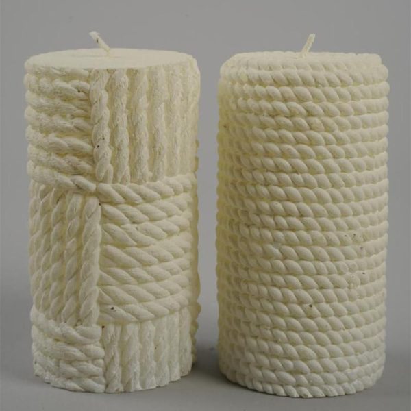 CERO D.6,5 CM H.7 CM CORDA BIANCO