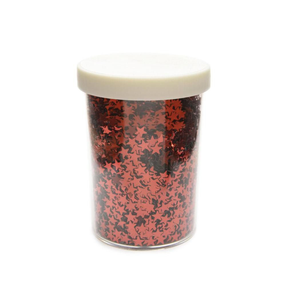 STELLINE GLITTER 0,6 CMCONF.80 GR ROSSO