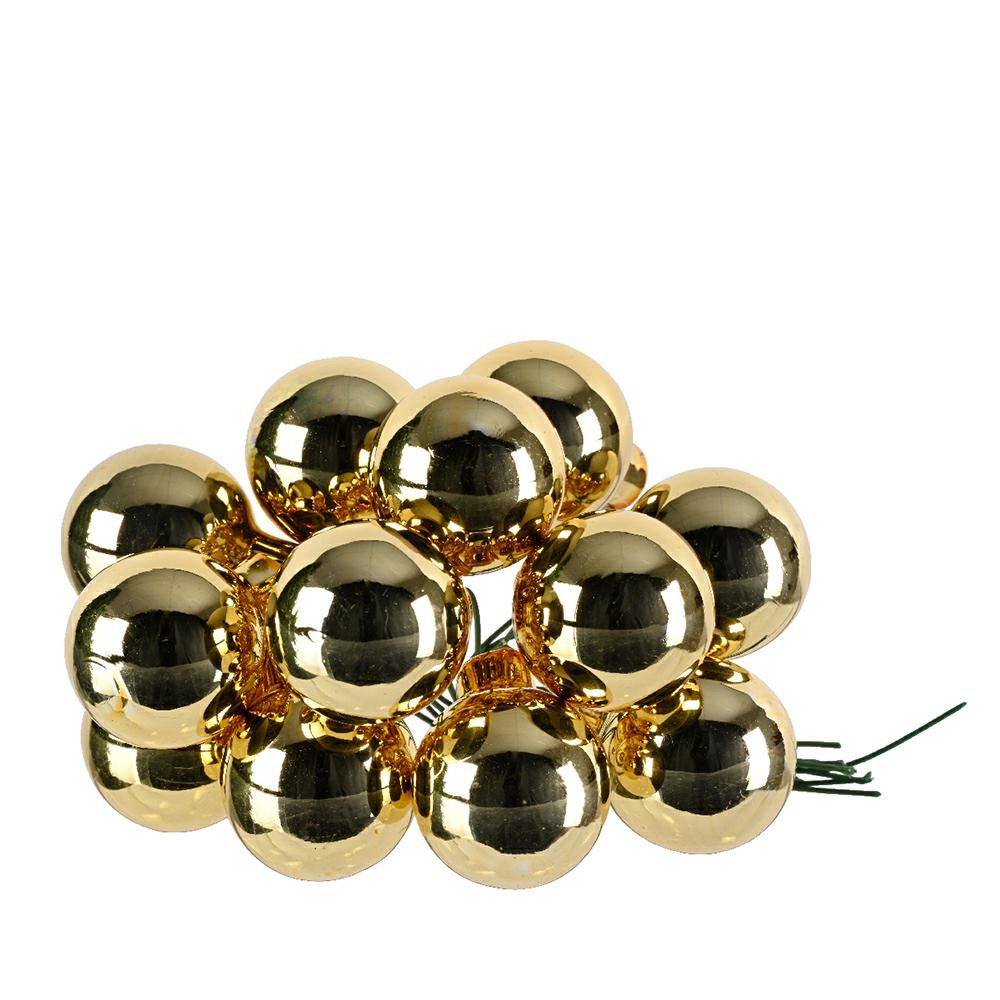 SET 144 SFERE PICK VETRO MM.20 ORO CHIARO LUCIDO