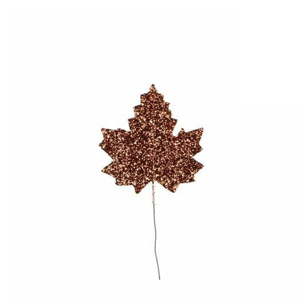 SET 6 PICK-LEAF- 17X9 GLITTER RAME