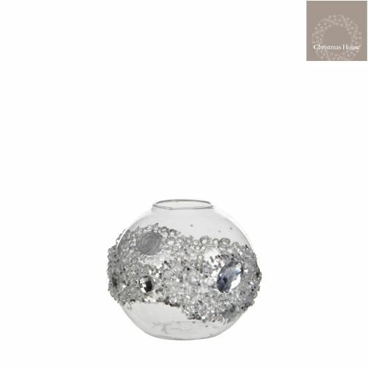 SFERA DECO D10 GLITTER TRASPARENTE