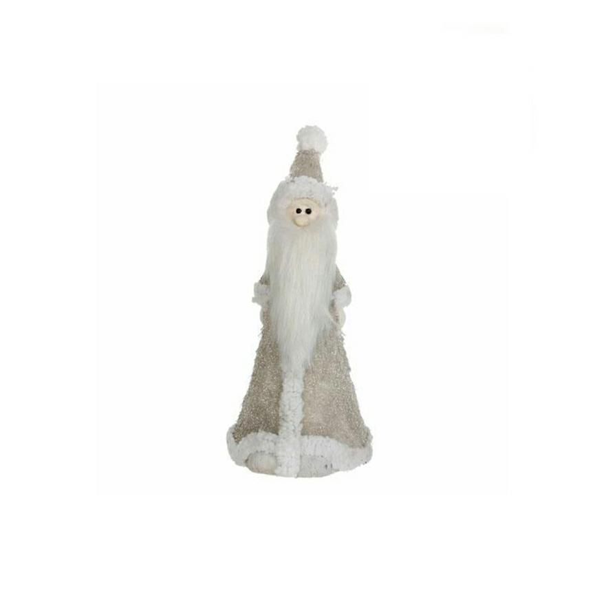 BABBO NATALE 14X12 CM H.27 CM FROSTED BIANCO