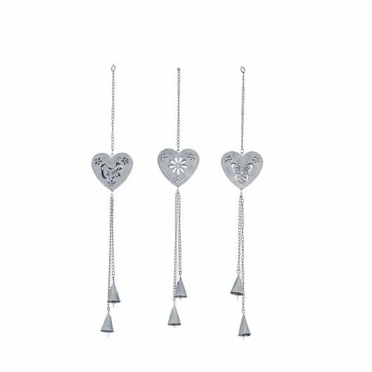 SET 3 ORNAMENTI-HEART- CM.8X47 BIANCO SET 3 ORNAMENTI-HEART- CM.8X47 BIANCO