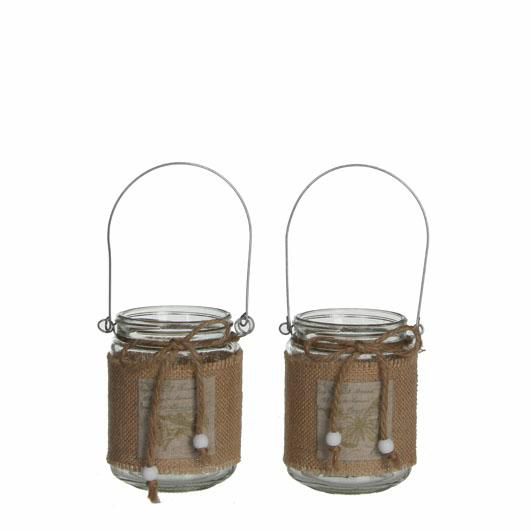 SET 2 VASETTI RIV.JUTA H11D8 TRASP./MARRONE SET 2 VASETTI RIV.JUTA H11D8 TRASP./MARRONE