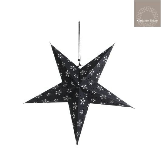 STELLA CARTA D.51 CM D/APPENDERE C/FIORI NERO