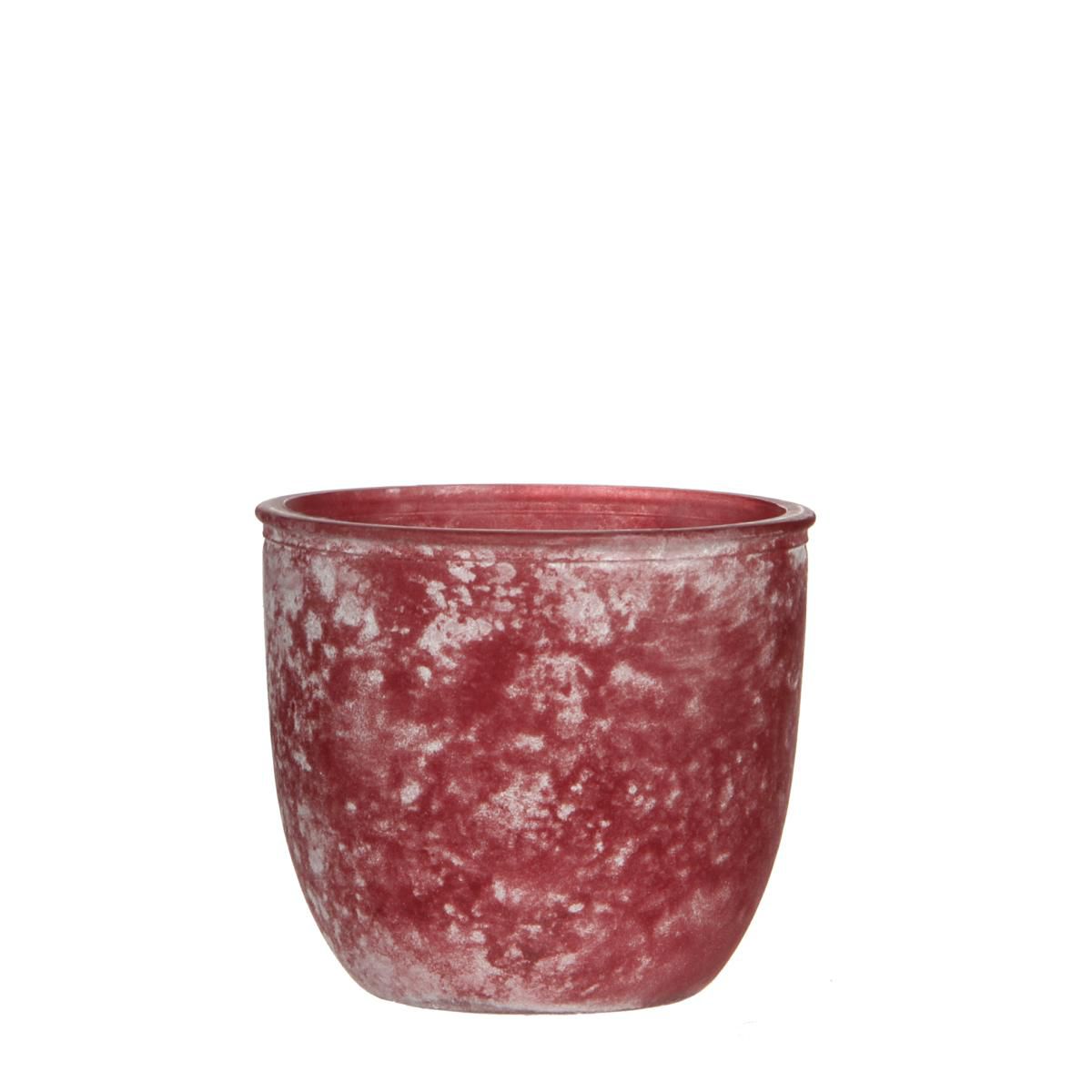 VASO VETRO-LINDE- T.DO H11,5D13 ROSSO VASO VETRO-LINDE- T.DO H11,5D13 ROSSO