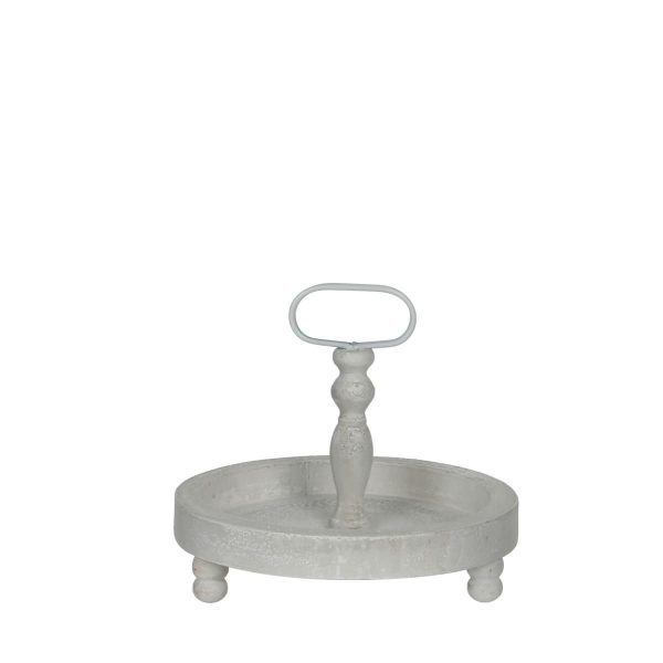 ETAGERE D.28 CM H.23 CMFLORA BIANCO WASH ETAGERE D.28 CM H.23 CMFLORA BIANCO WASH