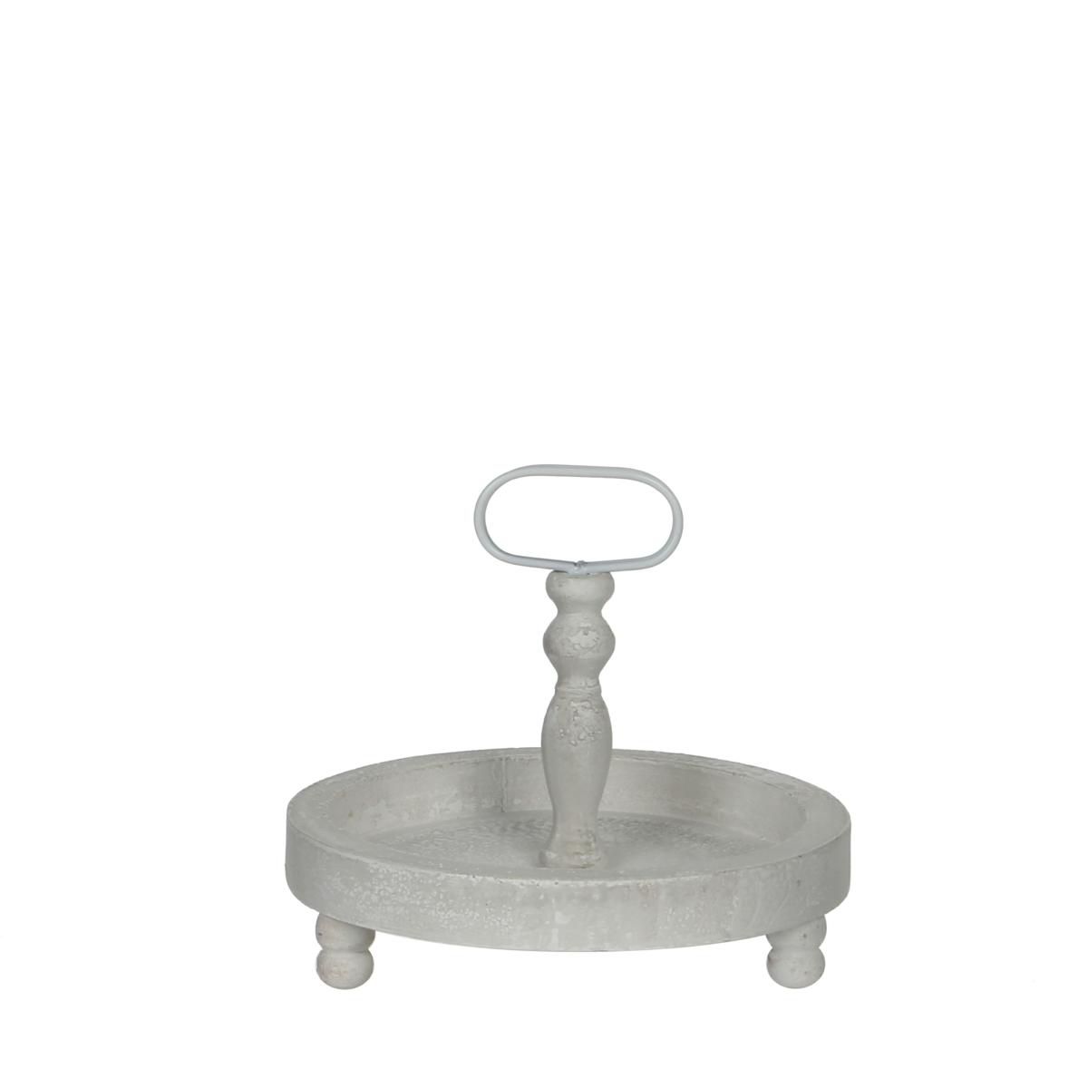 ETAGERE D.28 CM H.23 CMFLORA BIANCO WASH ETAGERE D.28 CM H.23 CMFLORA BIANCO WASH