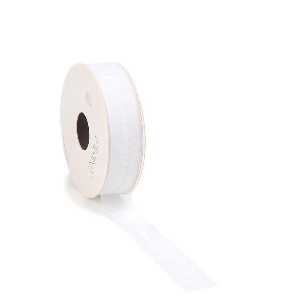 NASTRO TESSUTO 25MM 15MT -JUST MARRIED- BIANCO NASTRO TESSUTO 25MM 15MT -JUST MARRIED- BIANCO