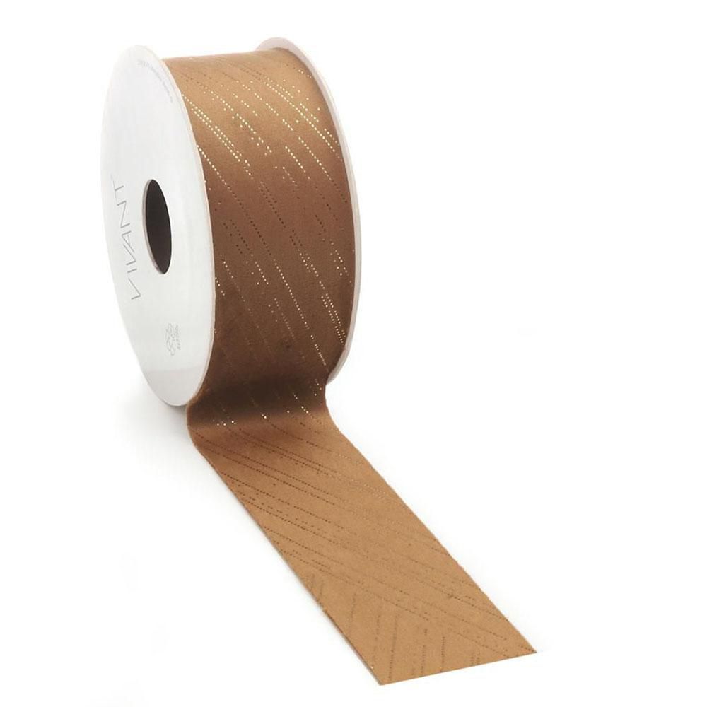 NASTRO VELLUTO C/RIGHE 40MM 5MT -NURA- MOSTARDA/ORO