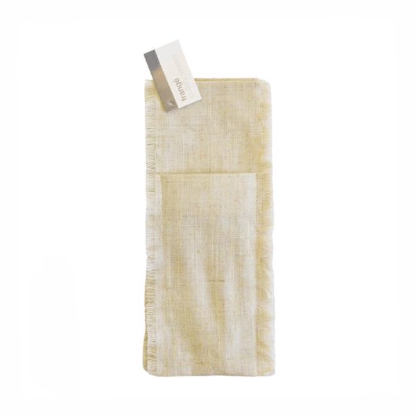 SET 12 PORTA POSATE COTONE -FRANGE – AVORIO SET 12 PORTA POSATE COTONE -FRANGE – AVORIO