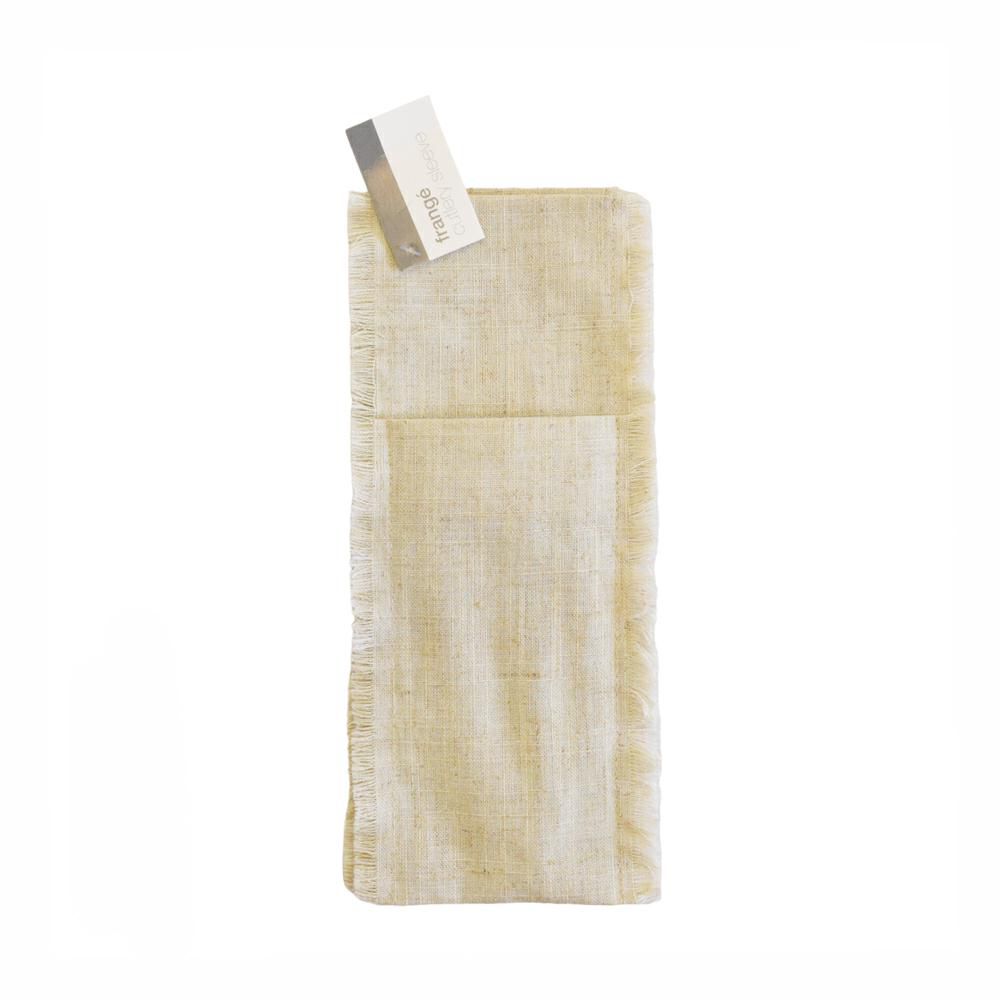 SET 12 PORTA POSATE COTONE -FRANGE – AVORIO SET 12 PORTA POSATE COTONE -FRANGE – AVORIO