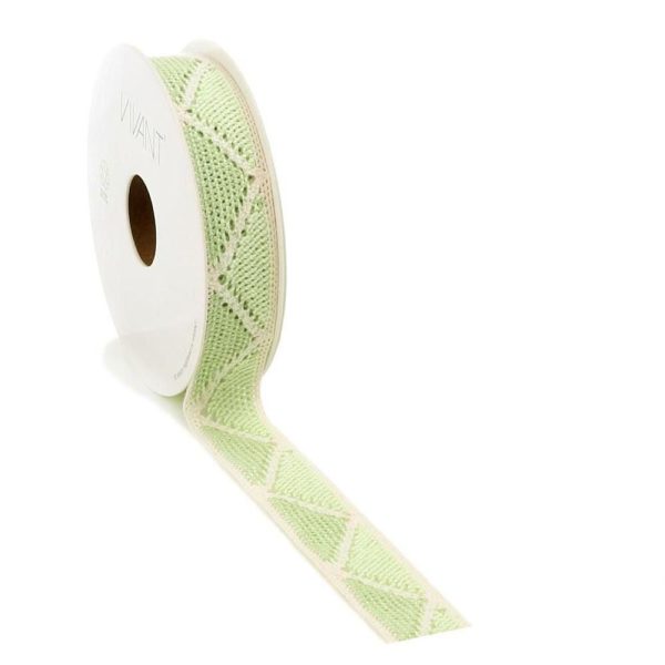 NASTRO TESSUTO 22MM 5MT-VANNA- VERDE/BIANCO
