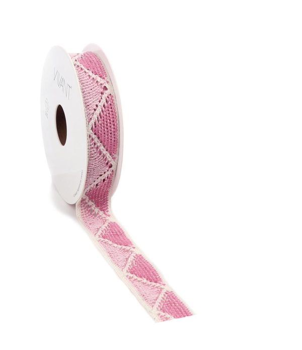 NASTRO TESSUTO 22MM 5MT-VANNA- ROSA/BIANCO NASTRO TESSUTO 22MM 5MT-VANNA- ROSA/BIANCO