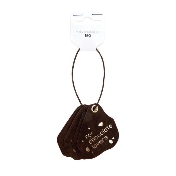 SET 6 TARGHETTE 7,5X6 CM -VELLU CHOCOLATE- MARRONE/ORO SET 6 TARGHETTE 7,5X6 CM -VELLU CHOCOLATE- MARRONE/ORO