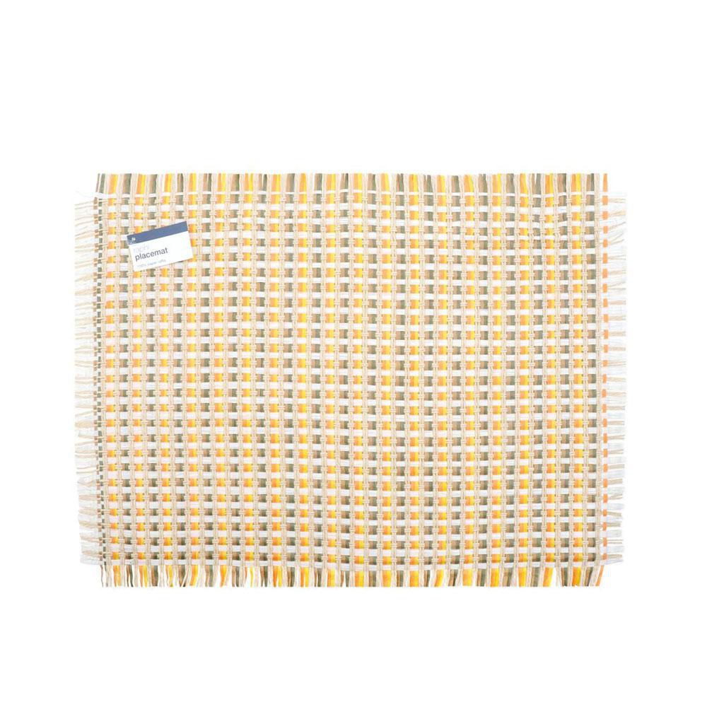 SET 6 TOVAGLIETTE 33X44CM -RAPHI – NATURALE/GIALLO/ARANCIO