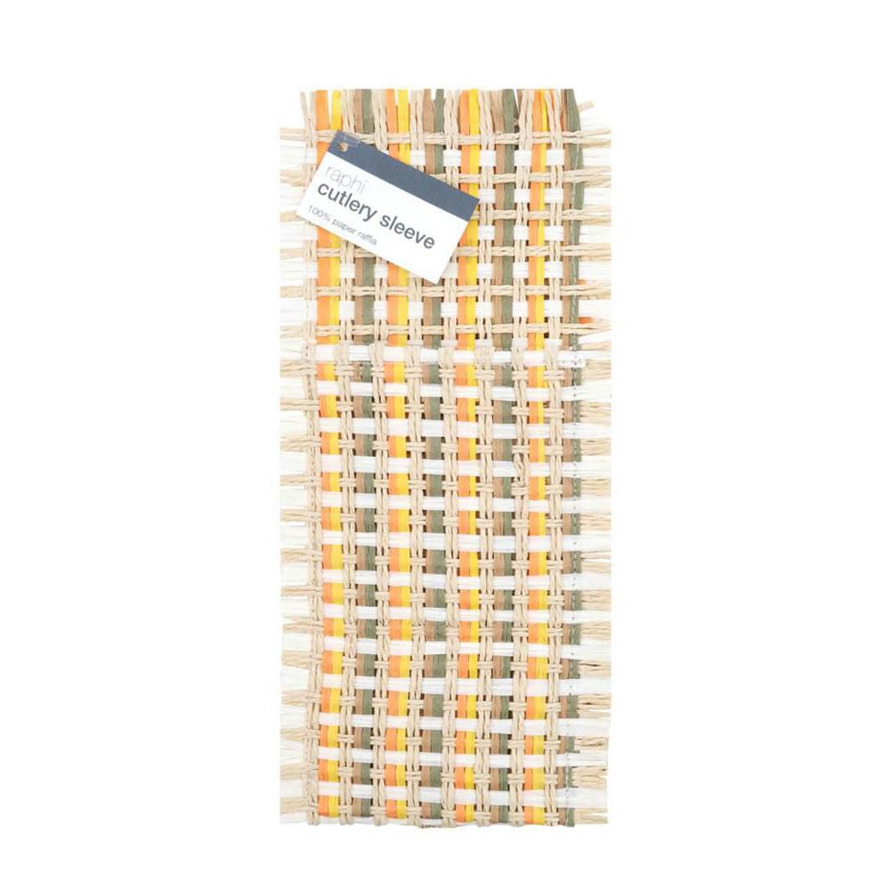 SET 6 PORTA POSATE -RAPHI – NATURALE/GIALLO/ARANCIO