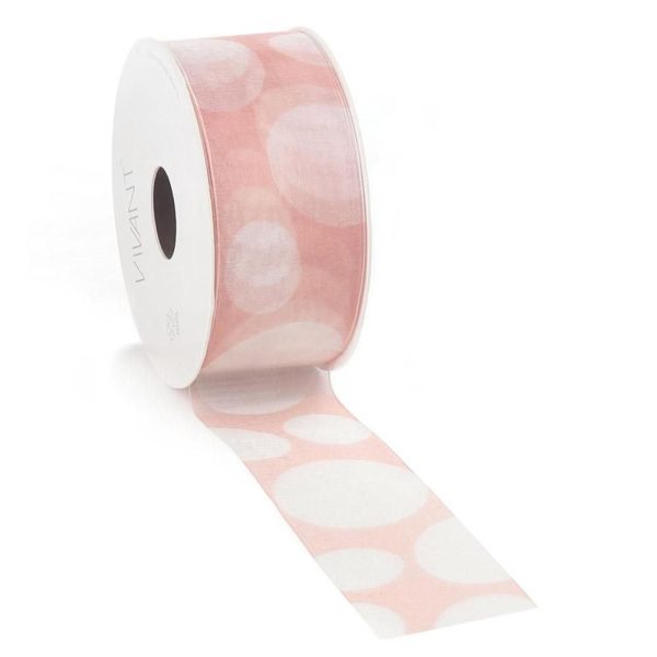 NASTRO TESSUTO POIS 40MM 15MT -CLIO- ROSA CIPRIA/BIANCO NASTRO TESSUTO POIS 40MM 15MT -CLIO- ROSA CIPRIA/BIANCO