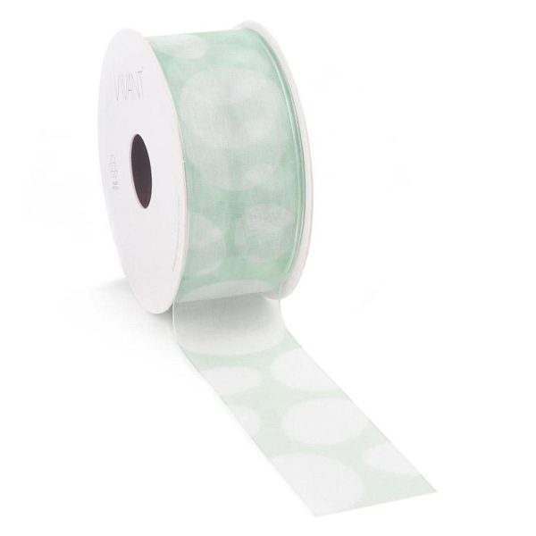 NASTRO TESSUTO POIS 40MM 15MT -CLIO- VERDE/BIANCO NASTRO TESSUTO POIS 40MM 15MT -CLIO- VERDE/BIANCO
