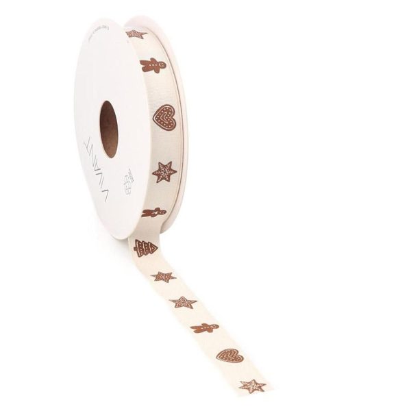 NASTRO 15MM 15MT -GINGERBREAD- BIANCO/MARRONE NASTRO 15MM 15MT -GINGERBREAD- BIANCO/MARRONE