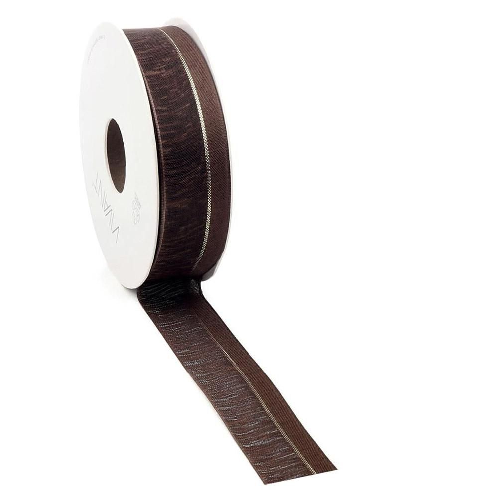 NASTRO 25MM 15MT -LINEZ- MARRONE/ORO